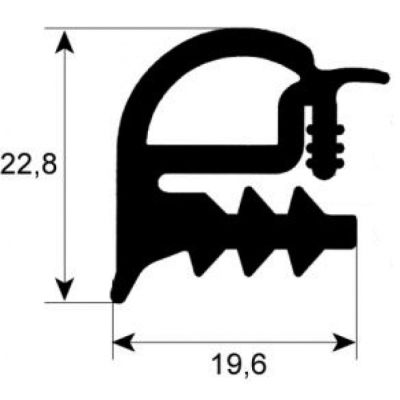 Garnitura termica usa cuptor 470 x 520 mm, profil 2250, pentru cuptor gastronomic cu 6 tavi GN1 Rational CC61 - 900085