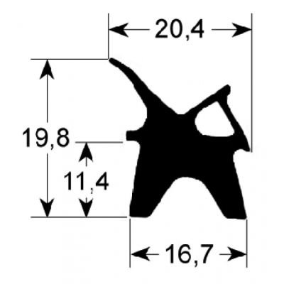 Garnitura termica usa cuptor 627 x 738 mm, profil 2410 - 900124