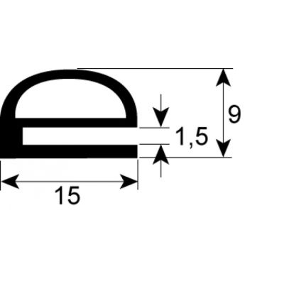 Garnitura inferioara cuptor din silicon, profil 4030, L 1970 mm - 900167