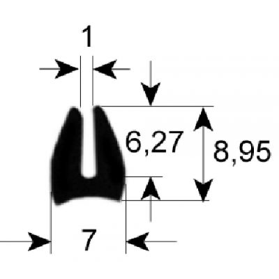 Garnitura - cheder geam cuptor, lungime 3,8 metri - 900178