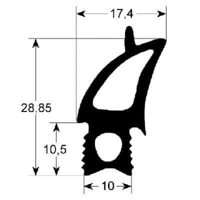 Garnitura termica usa cuptor, exterior 475 x 760 mm, 20.00.396 - 900261