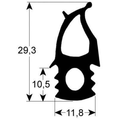 Garnitura usa cuptor 0C1889, profil 2760, L 1460 x 660 mm - 900267