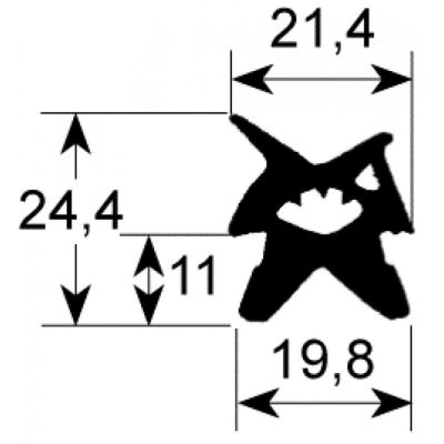 Garnitura termica usa cuptor profil 2420, exterior L 410 x 330 mm - 900441