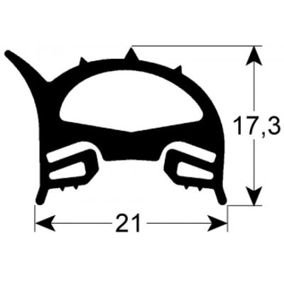 Garnitura cuptor profil 2510 L 700X485 mm, masurat exterior - 900458