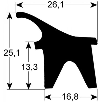 Garnitura usa cuptor 700 x 915 mm, profil 2400 - 900466