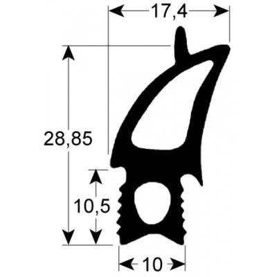 Garnitura usa cuptor 20 tavi, exterior 670 x 1470 mm, profil 2730 - 900574
