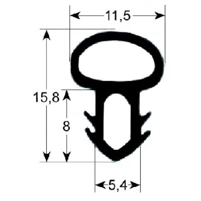 Garnitura termica usa cuptor, profil 2040, vanzare la metru liniar - 900625