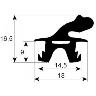 Garnitura cuptor 565 x 650 mm, profil 2443, Smeg - 900631
