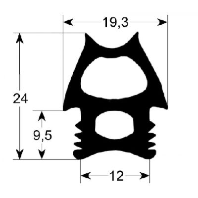 Garnitura termica usa cuptor profil 2780, exterior L 700x490 mm - 900715