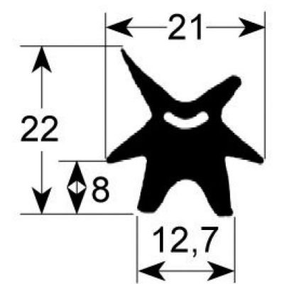 Garnitura usa cuptor profil 2405, L 670x470 mm, masurat exterior - 900760