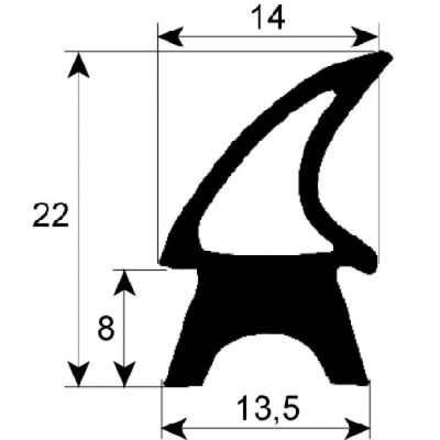 Garnitura termica usa cuptor profil 2455, L 870x650 mm - 900771