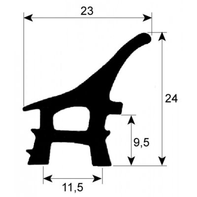 Garnitura termica usa cuptor profil 2403, vanzare la metru - 900781