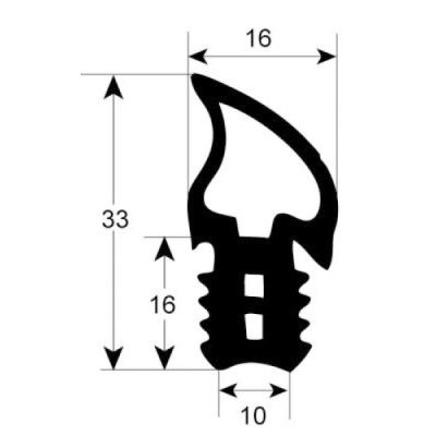 Garnitura termica usa cuptor, profil 2743, L 610x480 mm - 900783