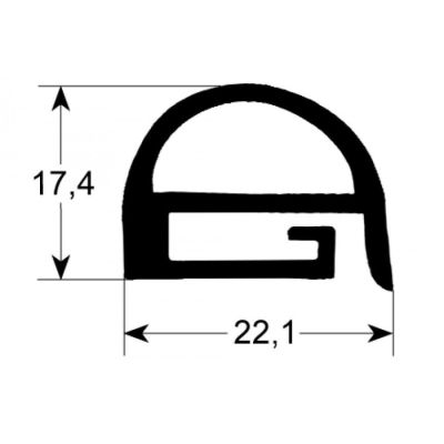 Garnitura cuptor, 17,4 x 22,1 mm, vanzare la metru - 900871