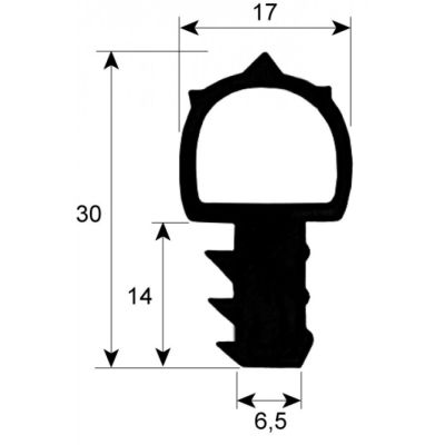 Garnitura usa cuptor Tecnoeka 11981618000, profil 2075, 700 x 530 mm - 901131