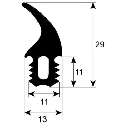 Garnitura termica usa cuptor, profil 2785, cu vanzare la metru - 901326