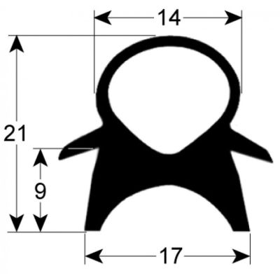Garnitura termica usa cuptor profil 2438, exterior L 410 x 330 mm - 901394
