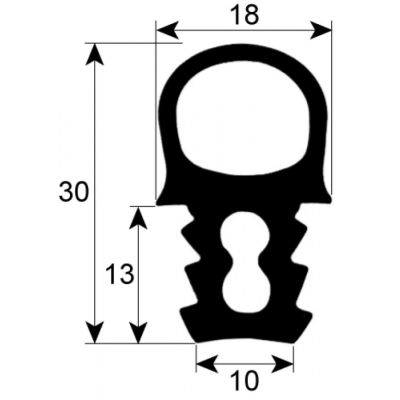 Garnitura termica usa cuptor 490 x 810 mm, profil 2073 - 901459