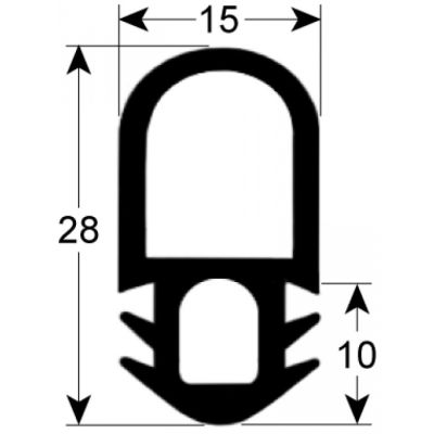 Garnitura usa cuptor, profil 2052, L 620 x 505 mm, masurat exterior - 901461