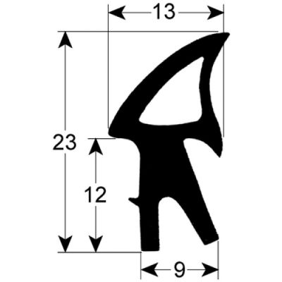 Garnitura usa cuptor profil 2458, L 2225 mm, Inoxtrend - 901540