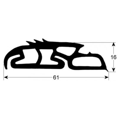 Garnitura carucior pentru cuptor, profil 4100, L 660 mm - 901631