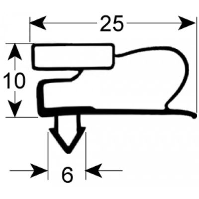 Garnitura frigo profil 9050, L 1505 x 700 mm intre santuri - 902051