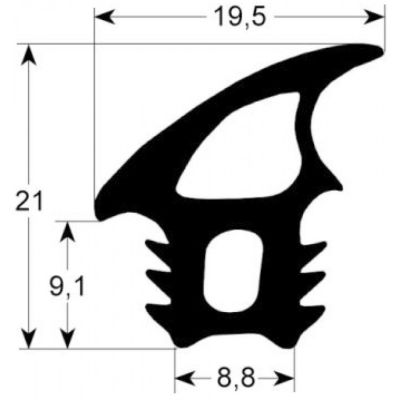 Garnitura termica usa cuptor profil 2770, L 5000 mm - 902165