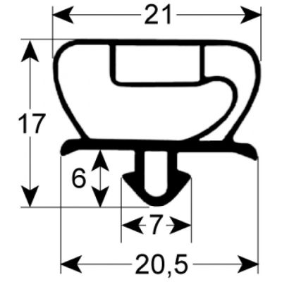 garnitura frigider profil 9235 L 750mm L 1910mm mărime inserție