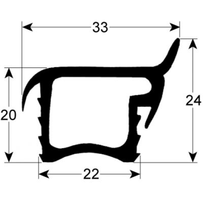 garnitura pentru carucior tavi profil 4060 L 675mm L 165mm diametru exterior al inserției P 1