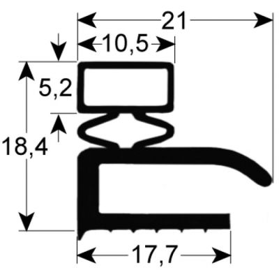 garnitura frigider profil 9106 Lmm L 2500mm dimensiuni exterioare