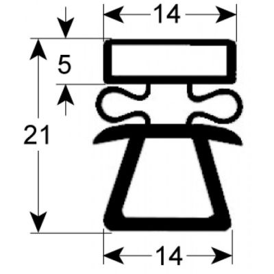 garnitura frigider profil 9162 Lmm L 2500mm dimensiuni exterioare