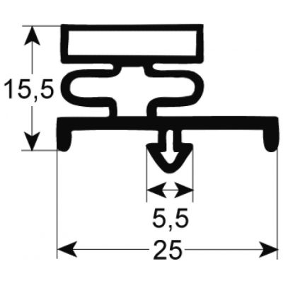 garnitura frigider profil 9185 Lmm L 2500mm mărime inserție