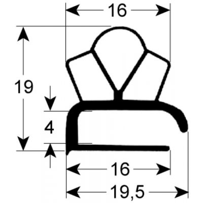 garnitura frigider profil 9191 Lmm L 2500mm dimensiuni exterioare