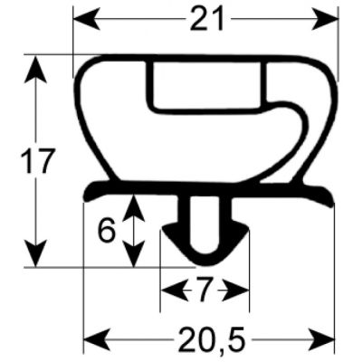 garnitura frigider profil 9235 Lmm L 2500mm mărime inserție