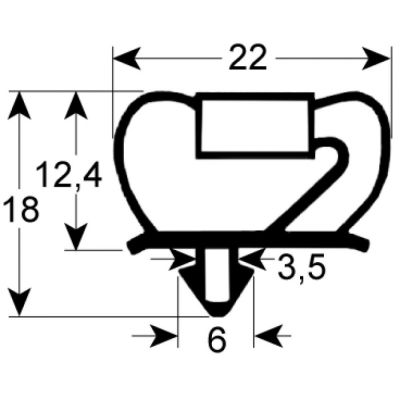 garnitura frigider profil 9237 Lmm L 2500mm mărime inserție