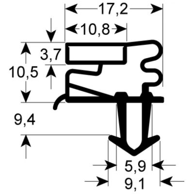 garnitura frigider profil 9275 Lmm L 2500mm mărime inserție