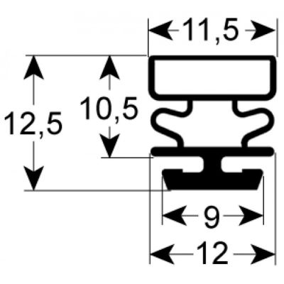 garnitura frigider profil 9322 Lmm L 2500mm mărime inserție