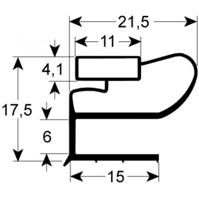 garnitura frigider profil 9664 Lmm L 2500mm dimensiuni exterioare