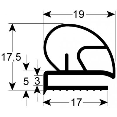 garnitura frigider profil 9710 Lmm L 2500mm dimensiuni exterioare