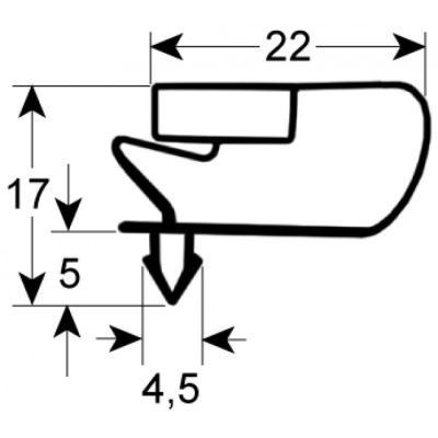 garnitura frigider profil 9796 Lmm L 2000mm mărime inserție
