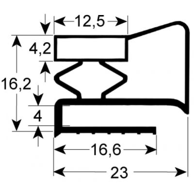 garnitura frigider profil 9953 Lmm L 2500mm dimensiuni exterioare