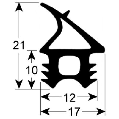 garnitura usa profil 2761 L 605mm L 635mm diametru exterior al inserției