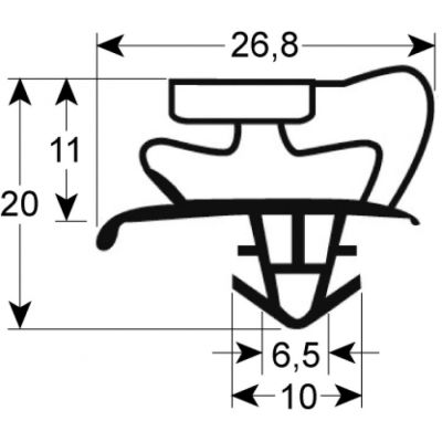 garnitura frigider profil 9055 Lmm L 2350mm mărime inserție