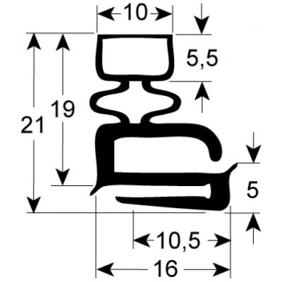 garnitura frigider profil 9100 Lmm L 1600mm dimensiuni exterioare