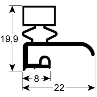 garnitura frigider profil 9163 Lmm L 2550mm dimensiuni exterioare