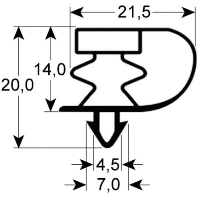 garnitura frigider profil 9328 Lmm L 2600mm mărime inserție