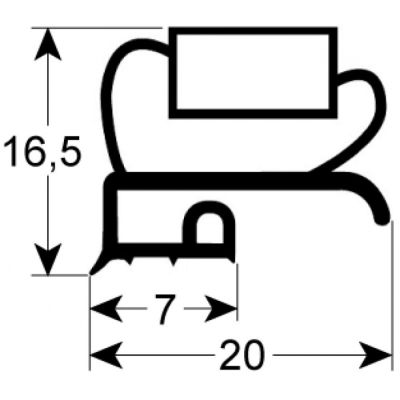 garnitura frigider profil 9393 Lmm L 2550mm dimensiuni exterioare