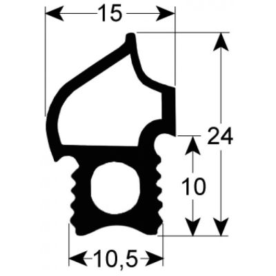 garnitura usa profil 2717 L 665mm Î 1490mm diametru exterior al inserției P 1 CONVOTHERM