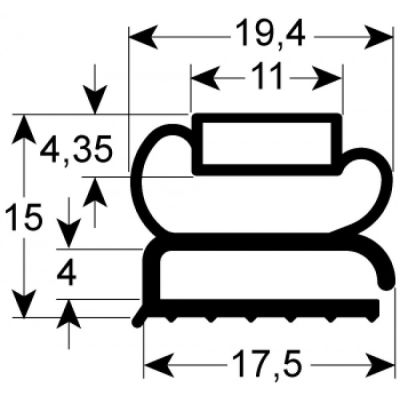 garnitura frigider profil 9207 L 300mm L 575mm dimensiuni exterioare