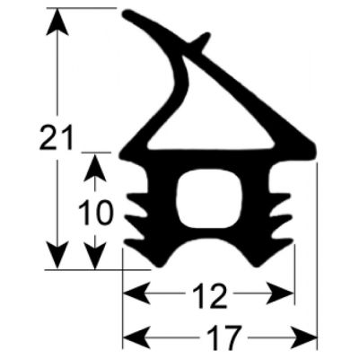 garnitura usa profil 2761 L 685mm L 1480mm diametru exterior al inserției P 1